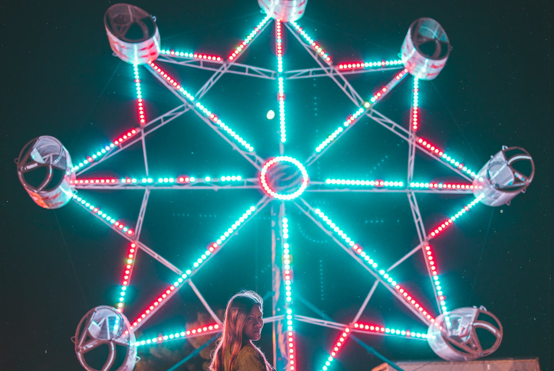 ferris wheel at night