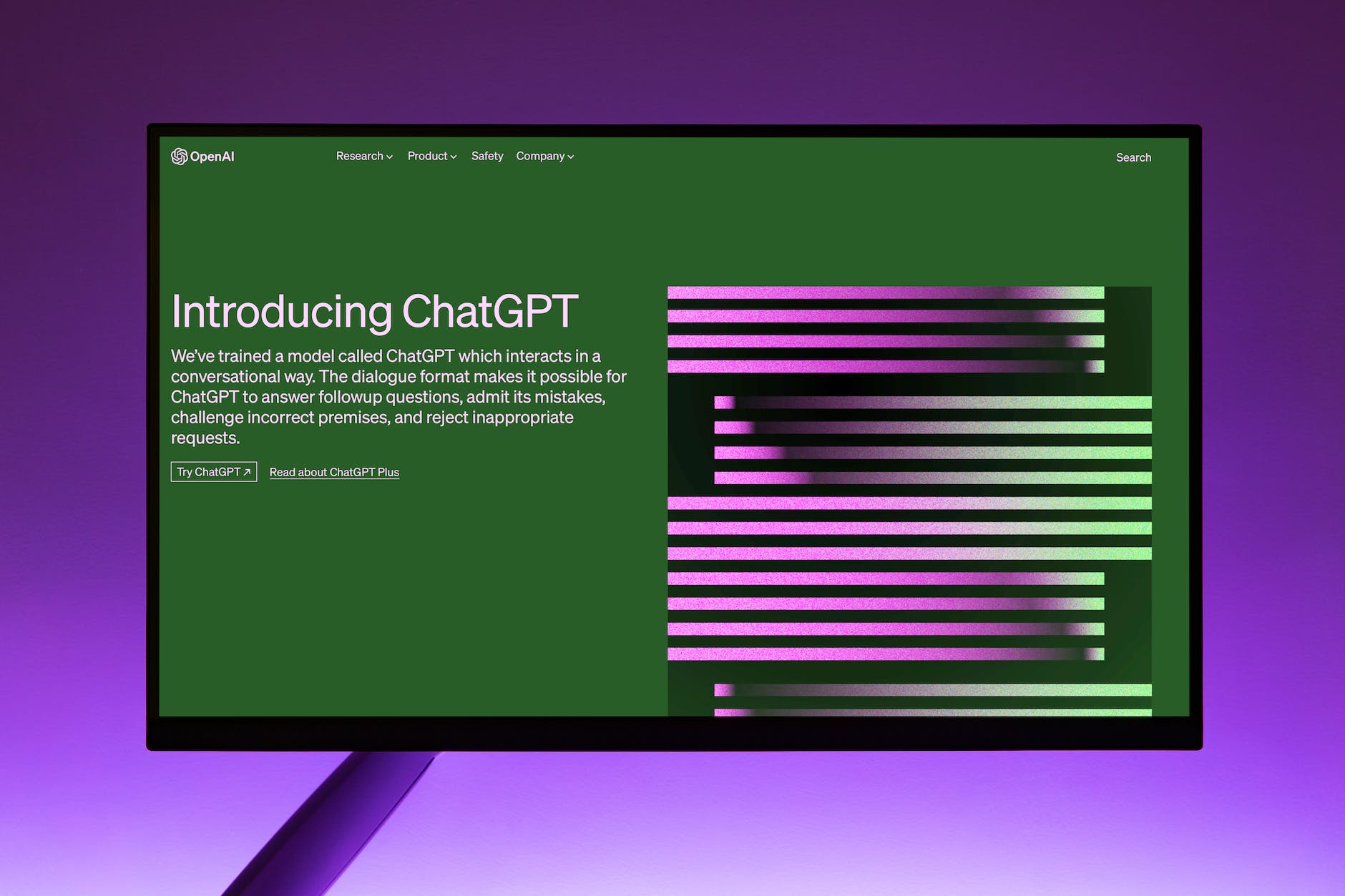 chatgpt landing page